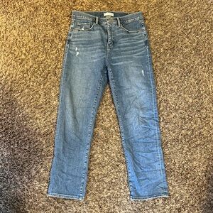 LOFT Women's Straight Leg Blue Jeans